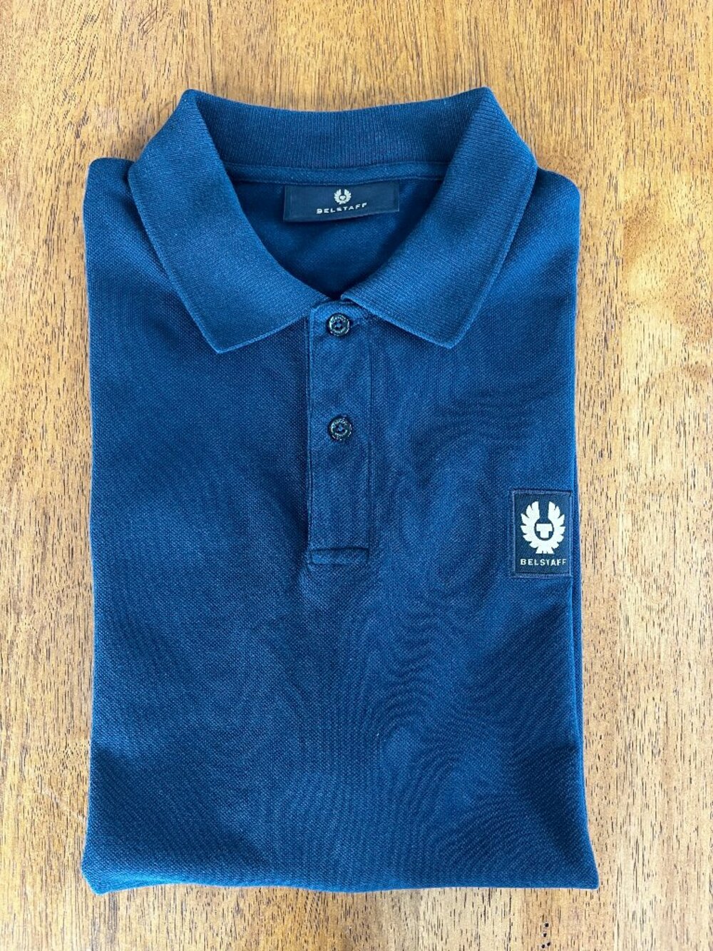 Belstaff Cotton Piqué Short Sleeve Knit Polo Shirt Blue - Men's L - Never worn